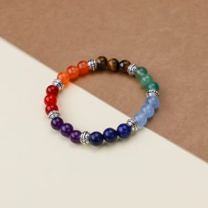Manka 7 Chakra Bracelet with seven chakra-inspired colours
