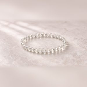 Manka minimal Crystal Bracelet with small clear crystal beads