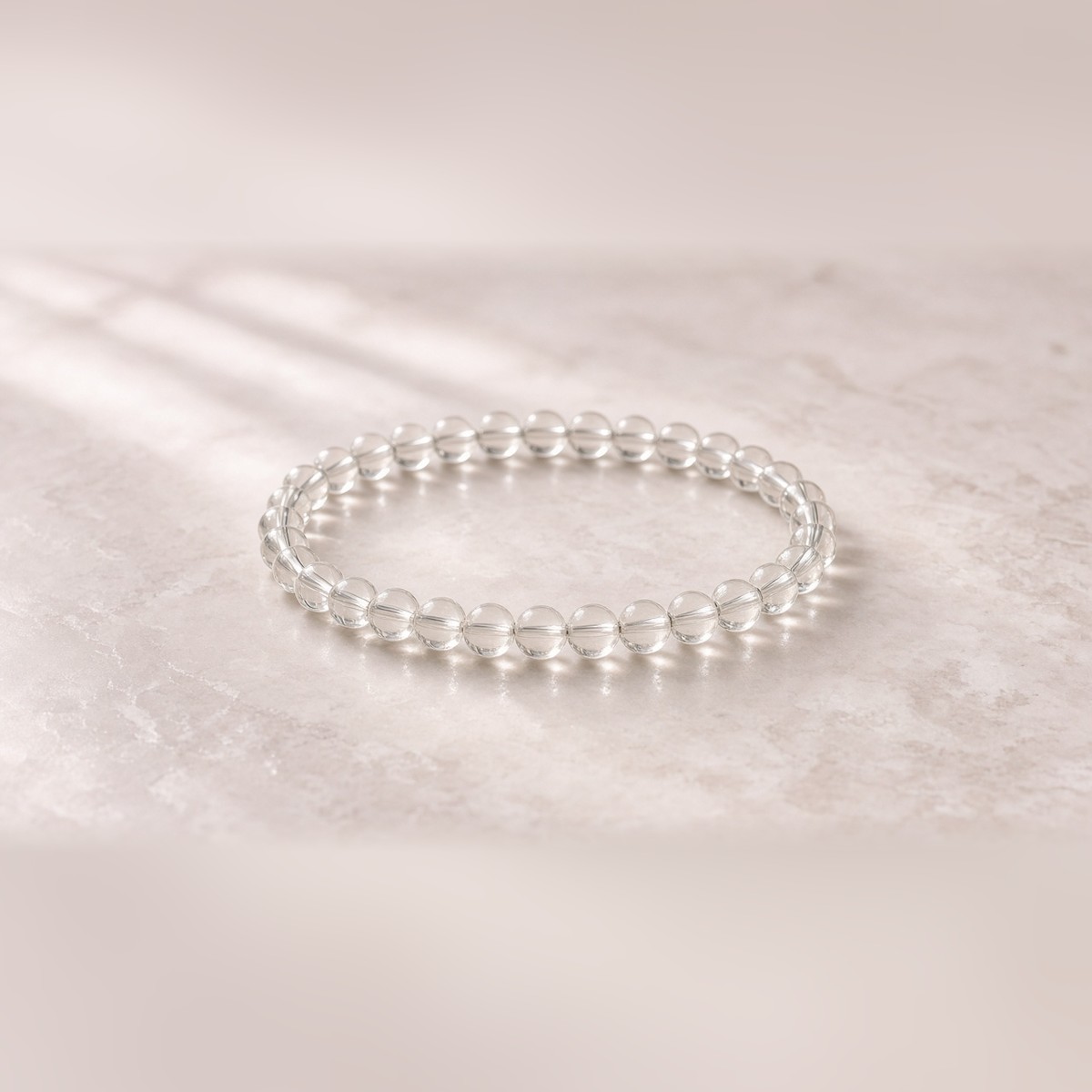 Manka minimal Crystal Bracelet with small clear crystal beads
