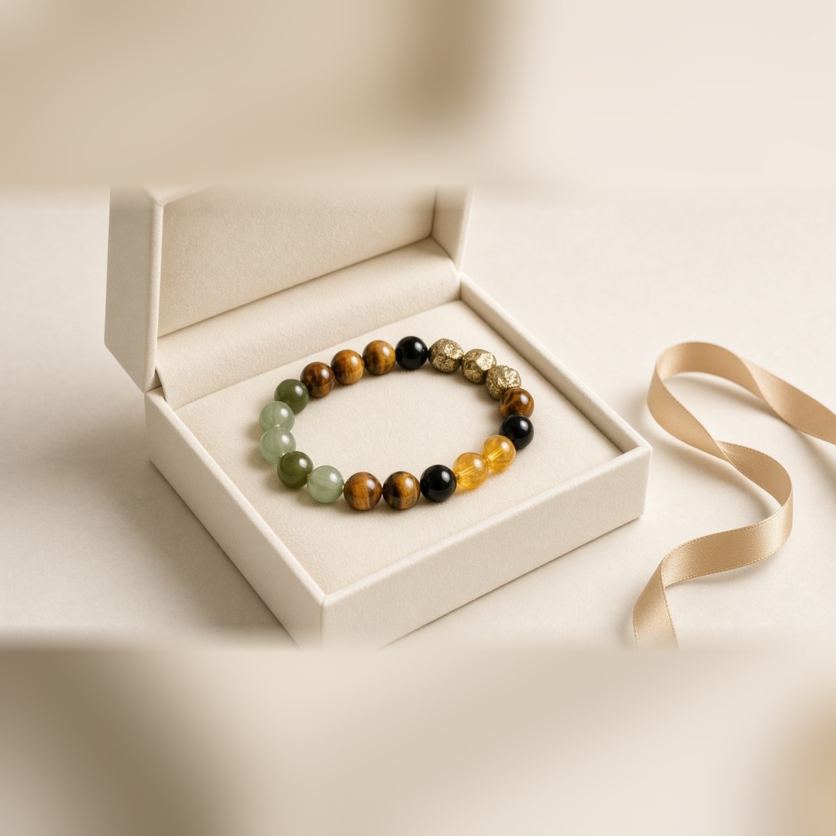 Dhanyog gemstone bracelet in a premium Manka gift box