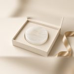 Selenite charging plate in a premium Manka gift box